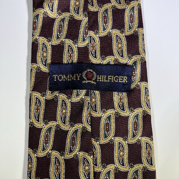 Tommy Hilfiger Lot Of 2 Dual Tone Ties Paisley And Stripe - Picture 2 of 8
